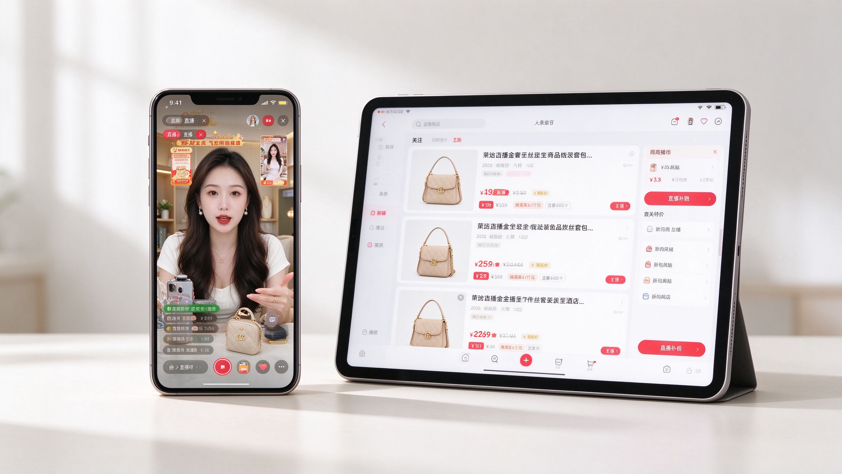 云点点直播商城双端设备展示